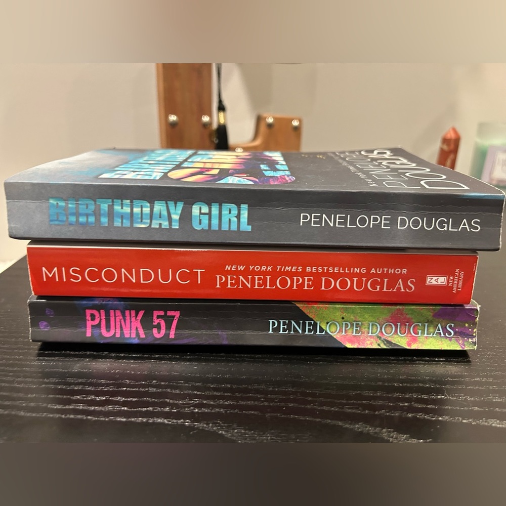 Penelope Douglas books. Three different books.
